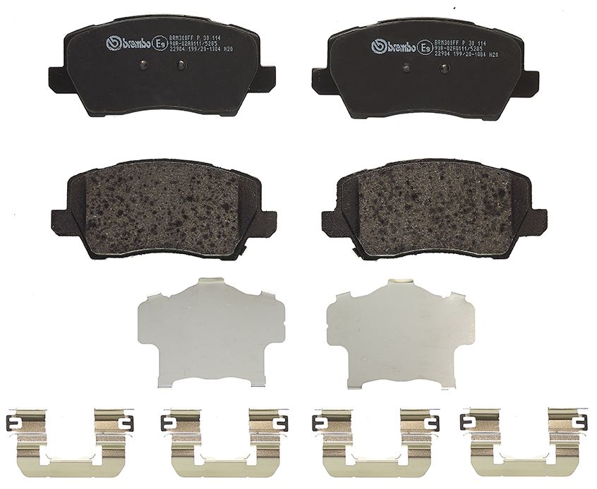 BREMBO P 30 114 - Bremsbelagsatz, Scheibenbremse