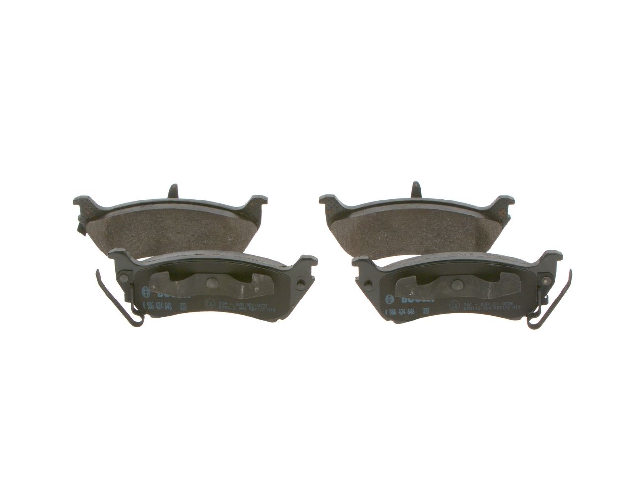 BOSCH 0 986 424 648 - Bremsbelagsatz, Scheibenbremse