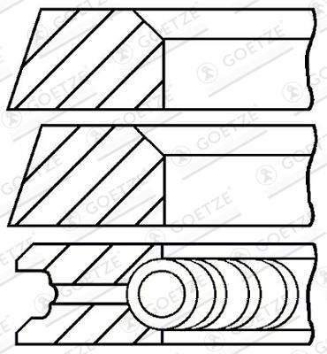 GOETZE ENGINE 08-319900-10 - Kolbenringsatz