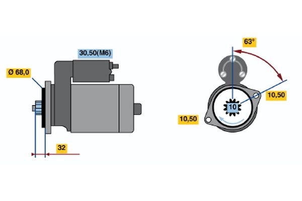 BOSCH 0 001 125 059 - Starter