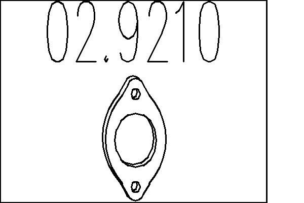 MTS 02.9210 - Dichtung, Abgasrohr