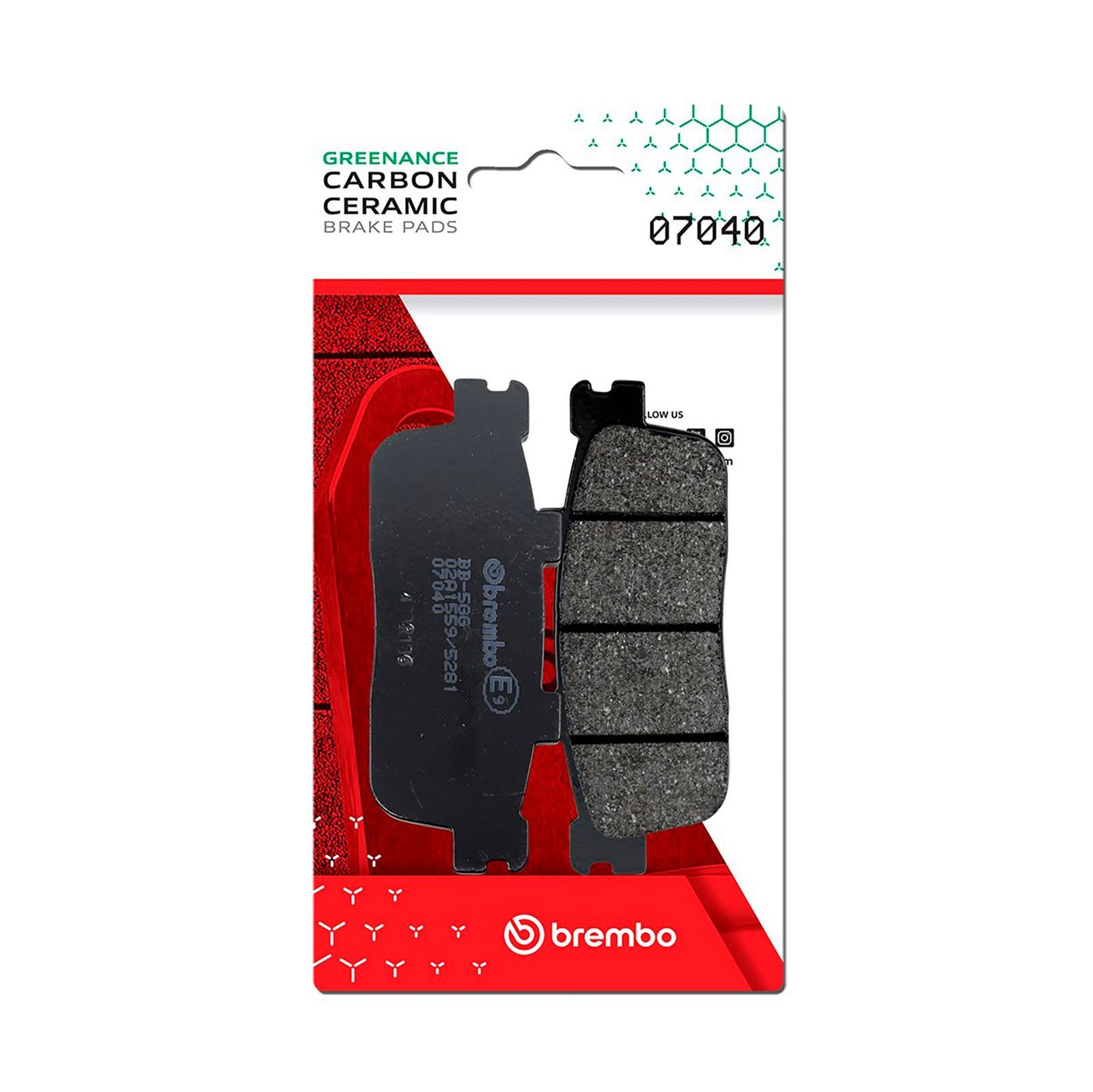 BREMBO 07040 - Bremsbelagsatz, Scheibenbremse
