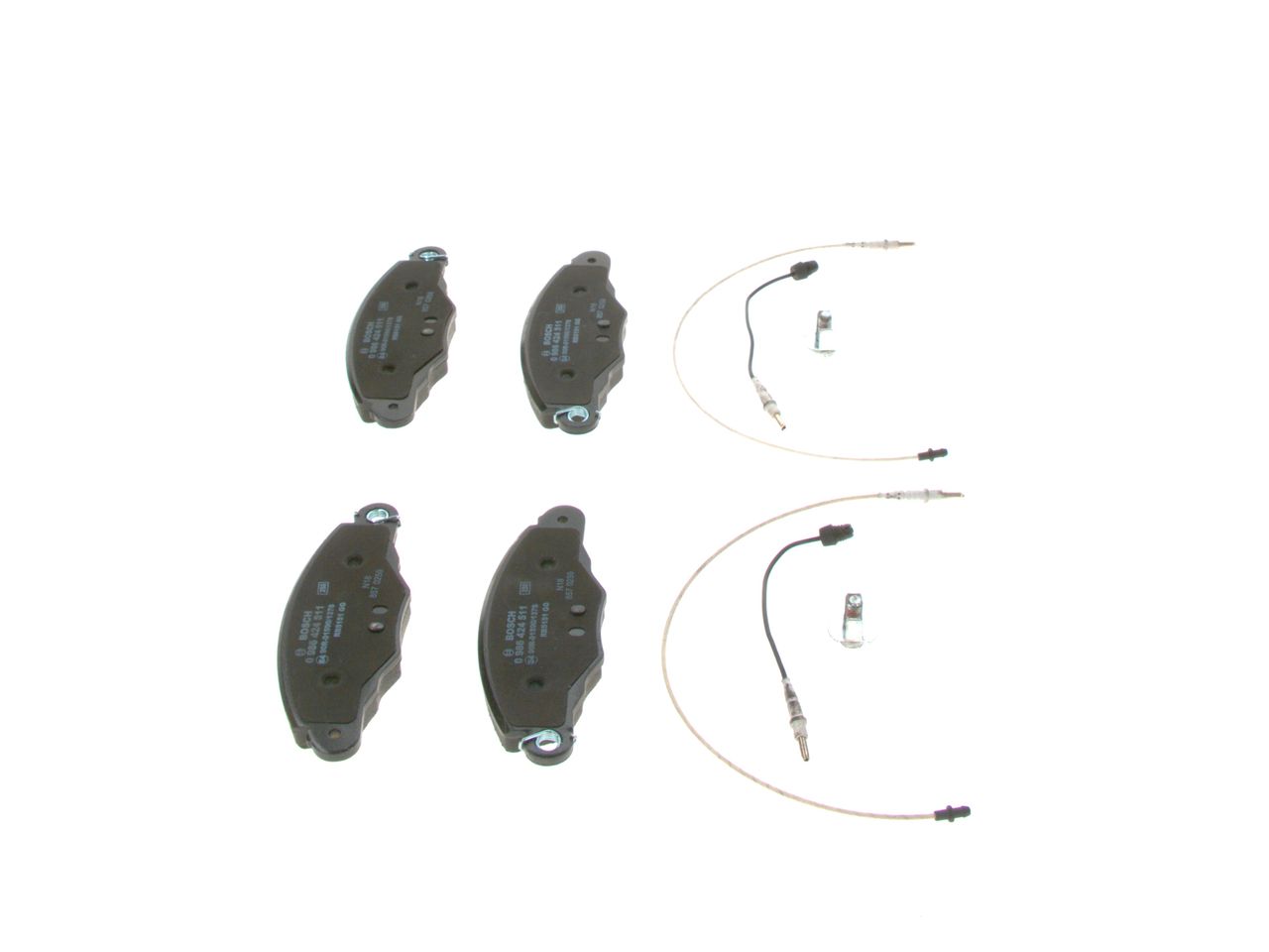 BOSCH 0 986 424 511 - Bremsbelagsatz, Scheibenbremse