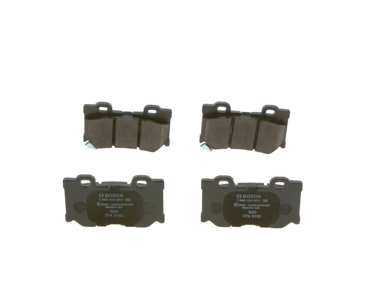 BOSCH 0 986 494 863 - Bremsbelagsatz, Scheibenbremse