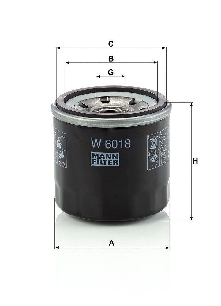 MANN-FILTER W 6018 - Ölfilter