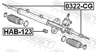 FEBEST 0322-CG - Axialgelenk, Spurstange