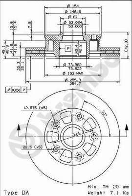 BREMBO 09.6851.10 - Bremsscheibe