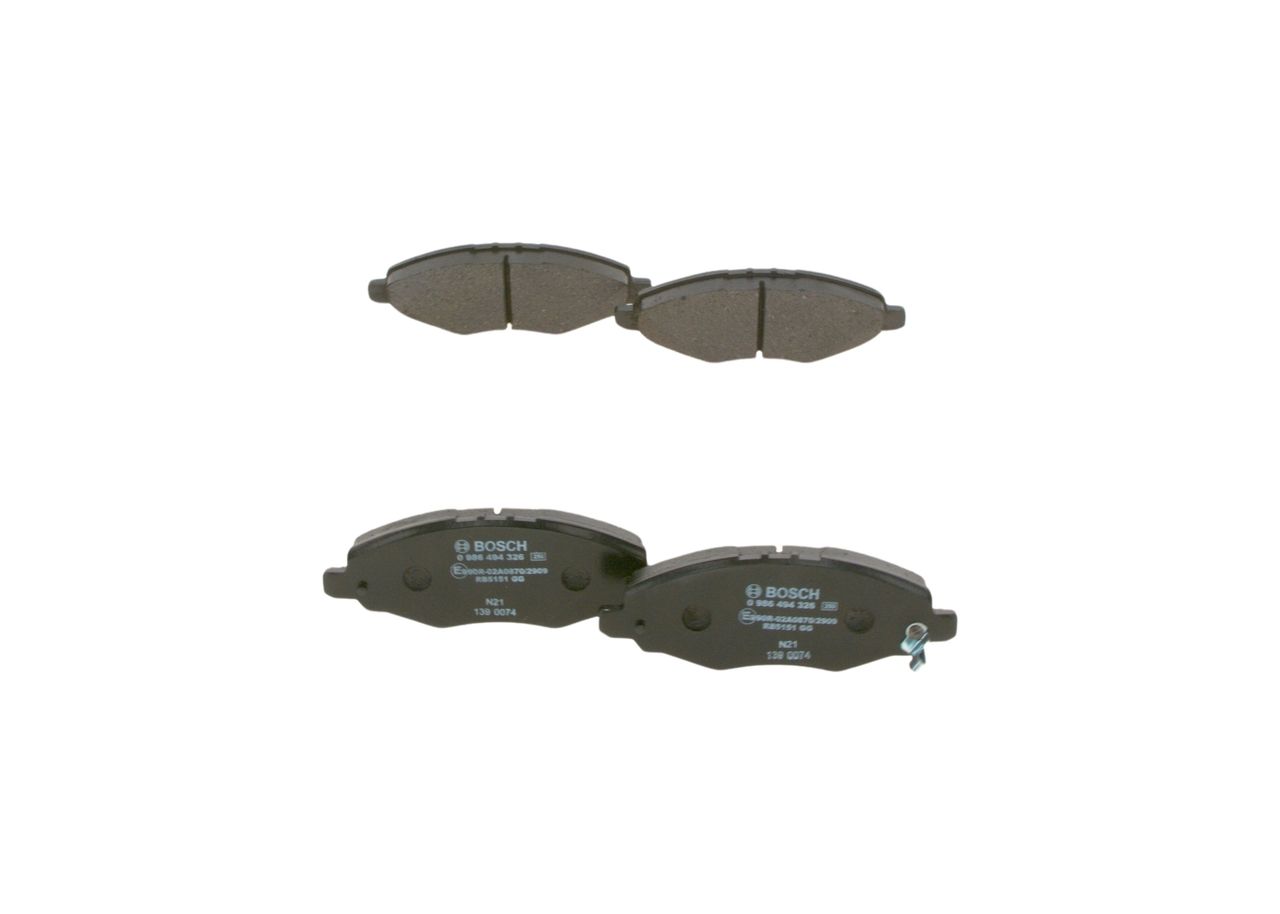 BOSCH 0 986 494 326 - Bremsbelagsatz, Scheibenbremse