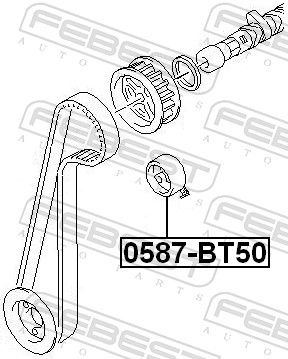 FEBEST 0587-BT50 - Spannrolle, Zahnriemen