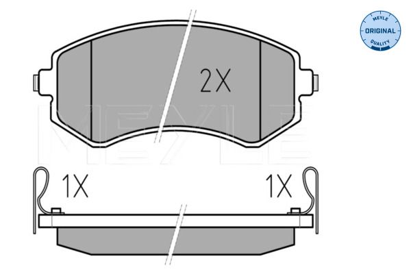 MEYLE 025 235 0216/W - Bremsbelagsatz, Scheibenbremse