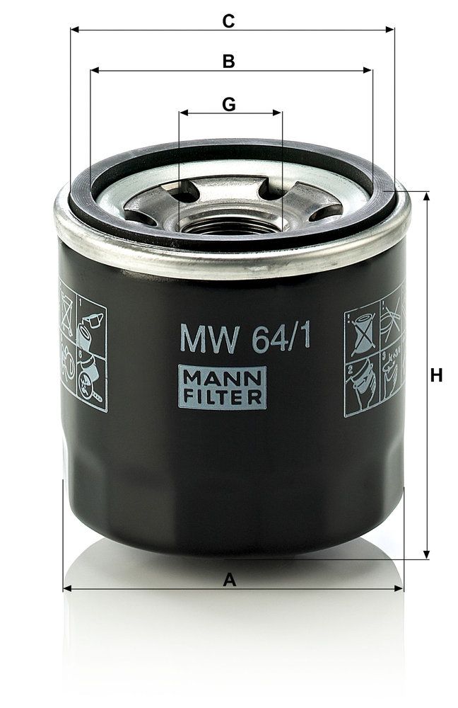 MANN-FILTER MW 64/1 - Ölfilter