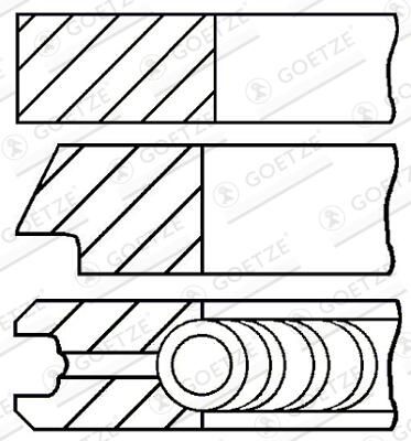 GOETZE ENGINE 08-436500-00 - Kolbenringsatz