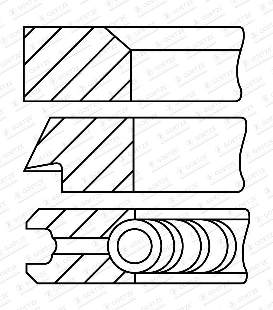 GOETZE ENGINE 08-442200-10 - Kolbenringsatz