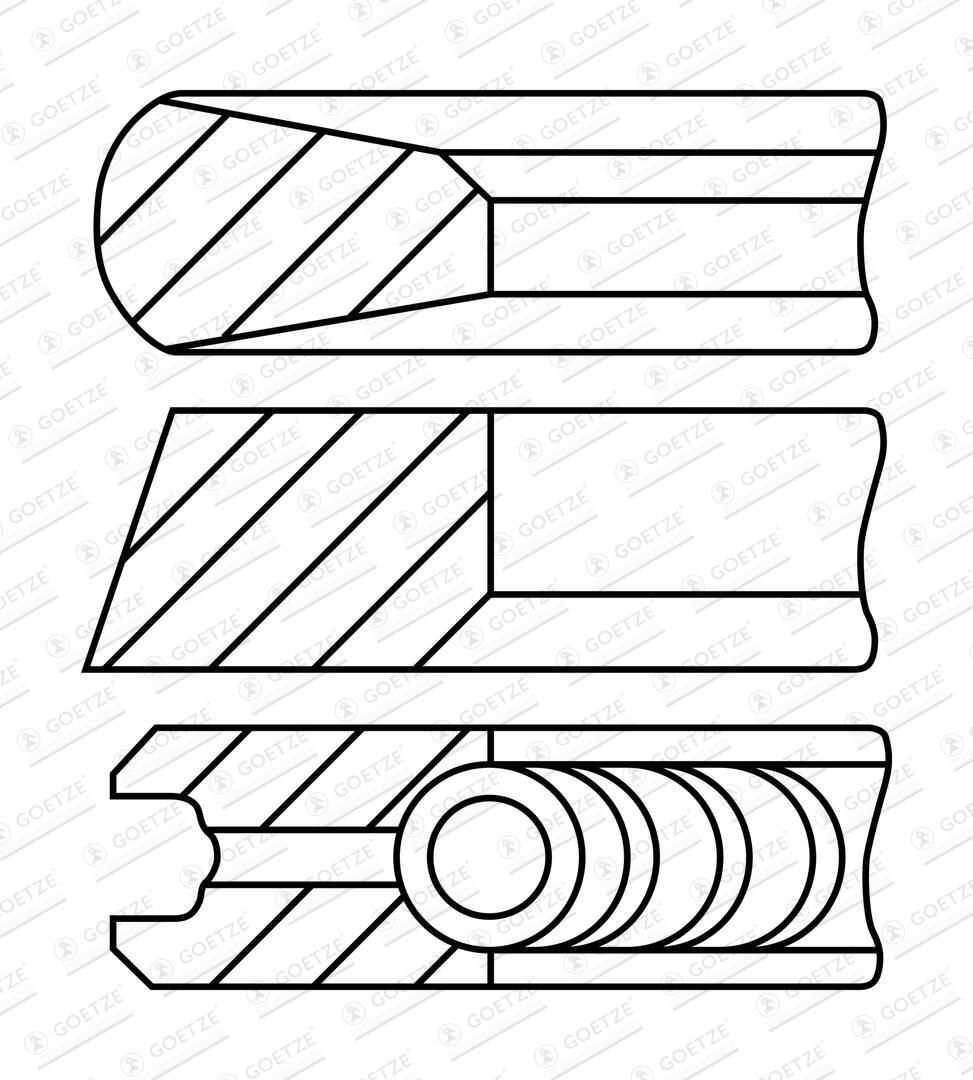 GOETZE ENGINE 08-445300-00 - Kolbenringsatz