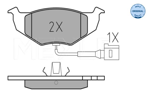 MEYLE 025 218 6817/W - Bremsbelagsatz, Scheibenbremse