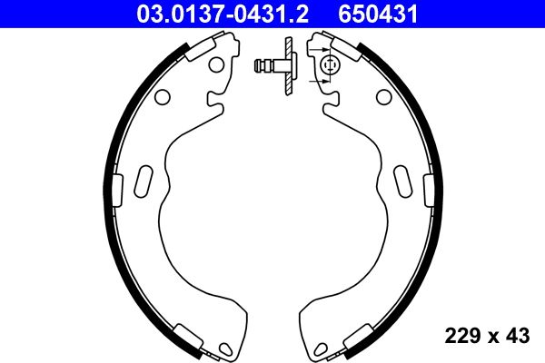 ATE 03.0137-0431.2 - Bremsbackensatz