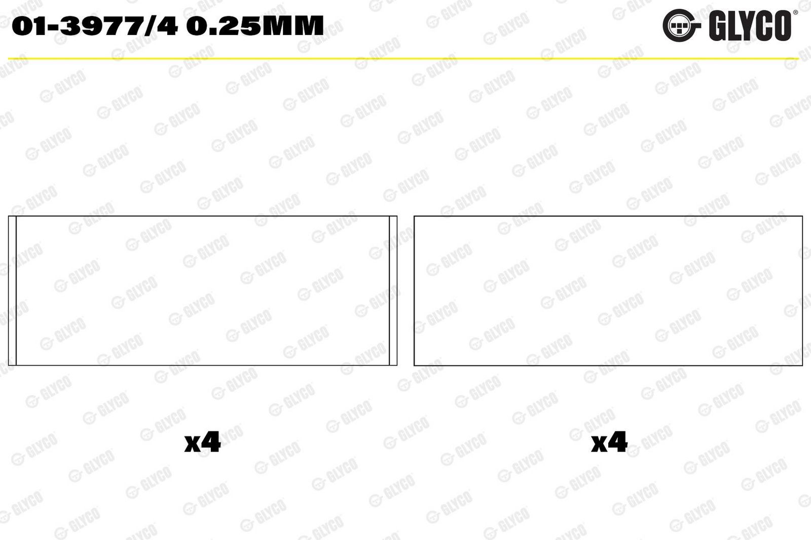 GLYCO 01-3977/4 0.25mm - Pleuellagerschale