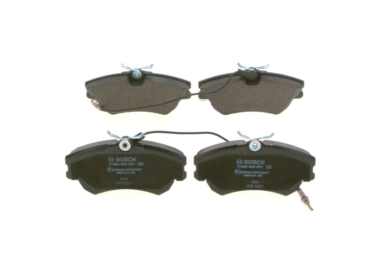 BOSCH 0 986 424 451 - Bremsbelagsatz, Scheibenbremse