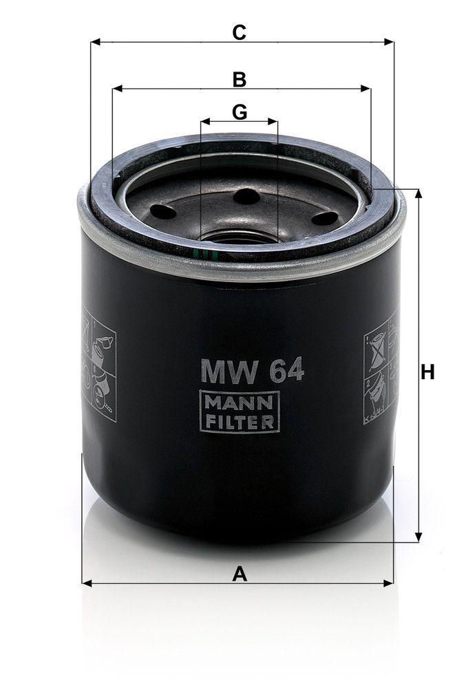 MANN-FILTER MW 64 - Ölfilter
