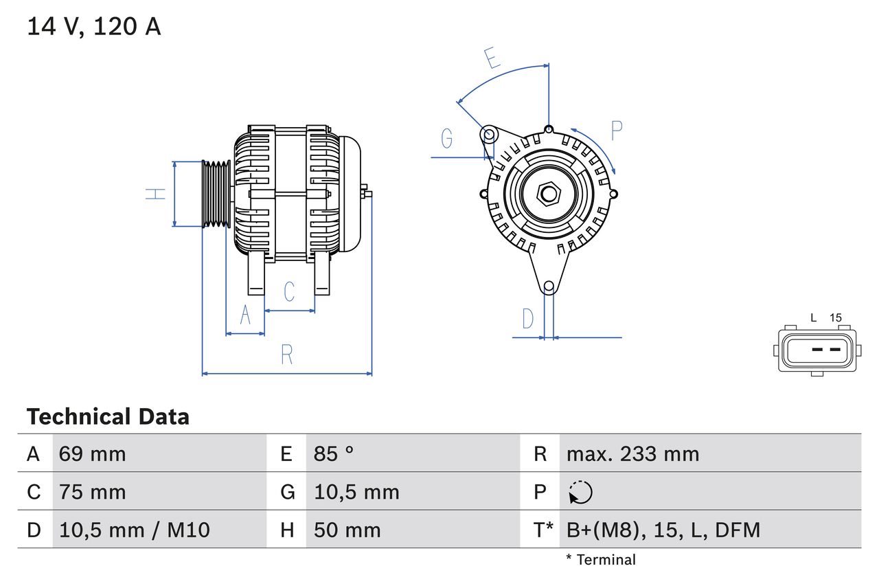 BOSCH 0 986 041 810 - Generator