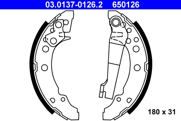 ATE 03.0137-0126.2 - Bremsbackensatz