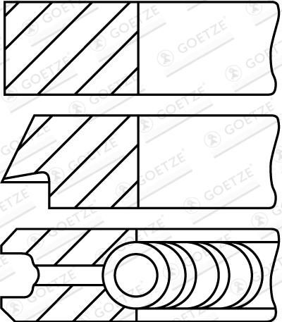 GOETZE ENGINE 08-323400-10 - Kolbenringsatz