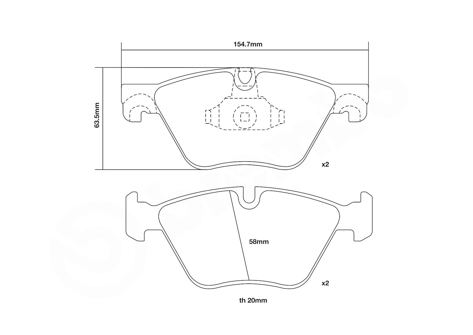 BREMBO 07.B314.97 - Hochleistungs-Bremsbelagsatz