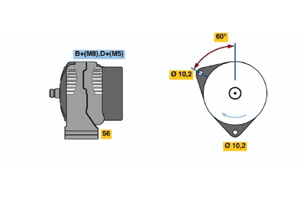 BOSCH 0 124 615 043 - Generator