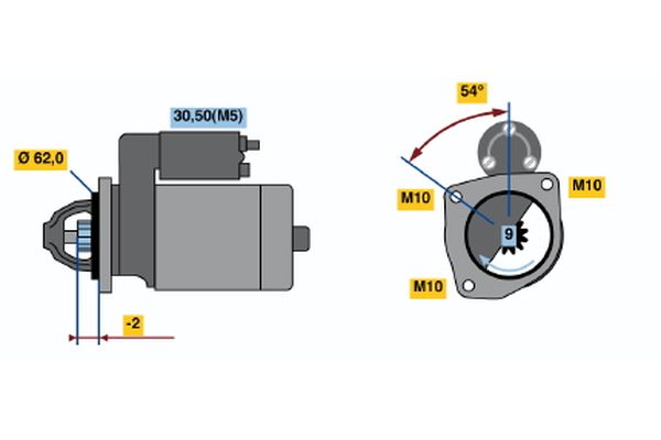 BOSCH 0 001 107 063 - Starter
