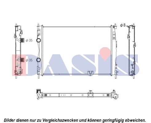 AKS DASIS 070137N - Kühler, Motorkühlung