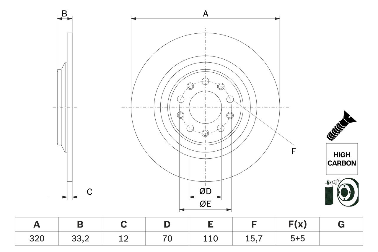 BOSCH 0 986 479 G74 - Bremsscheibe