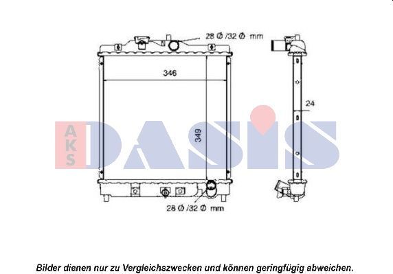 AKS DASIS 101000N - Kühler, Motorkühlung