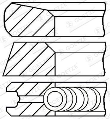 GOETZE ENGINE 08-123700-00 - Kolbenringsatz