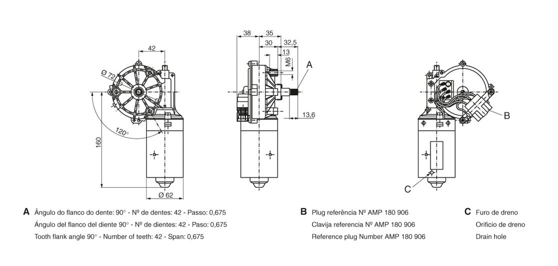 BOSCH 0 390 242 400 - Wischermotor