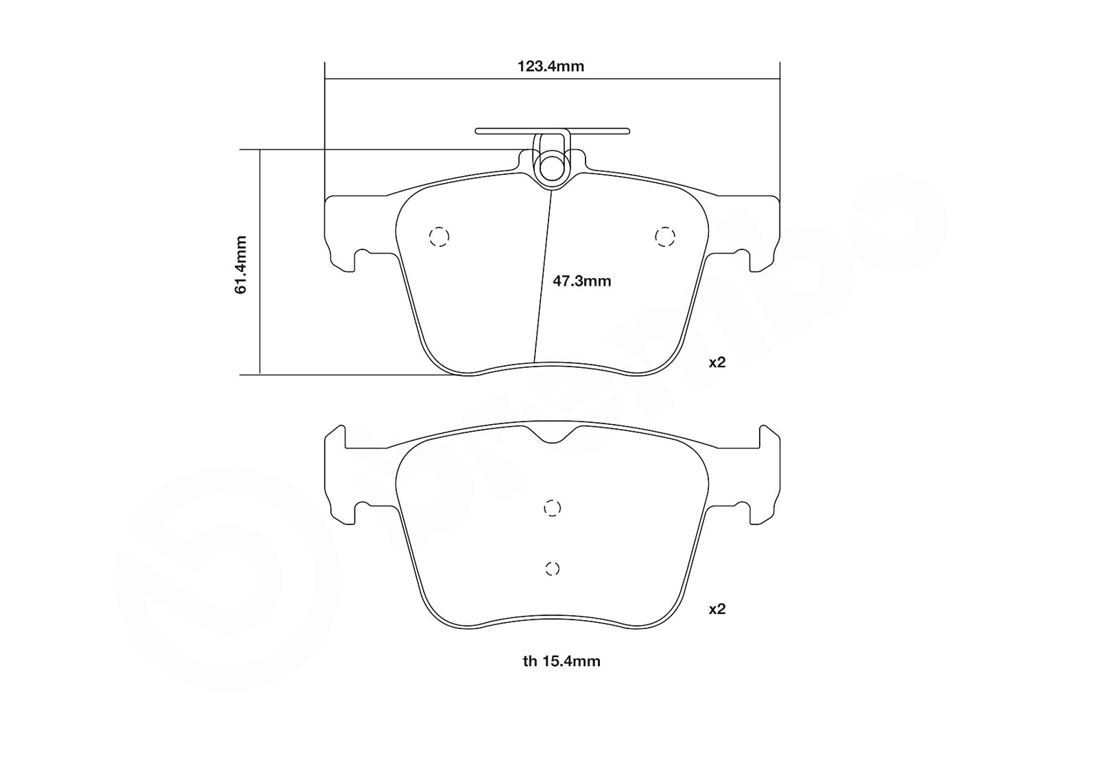 BREMBO 07.B315.42 - Hochleistungs-Bremsbelagsatz