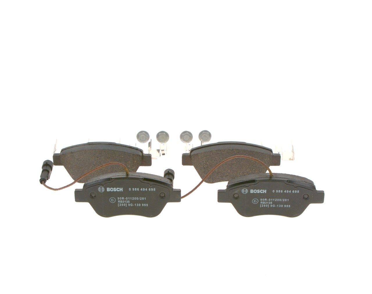 BOSCH 0 986 494 698 - Bremsbelagsatz, Scheibenbremse
