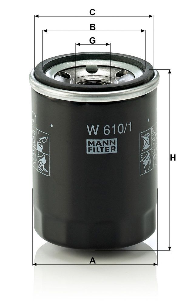 MANN-FILTER W 610/1 - Ölfilter