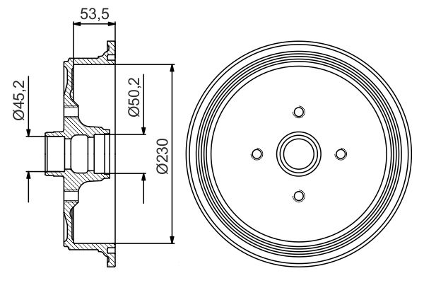 BOSCH 0 986 477 160 - Bremstrommel