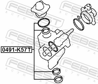 FEBEST 0491-K57T - Reparatursatz, Lenkgetriebe