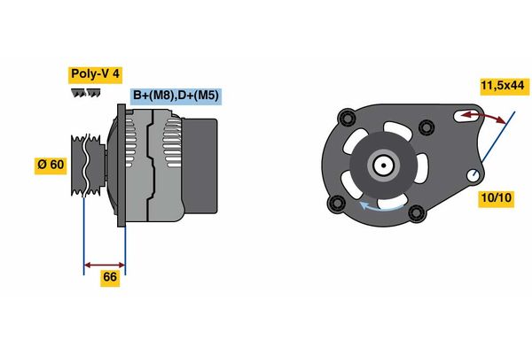 BOSCH 0 986 080 670 - Generator