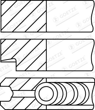 GOETZE ENGINE 08-137606-00 - Kolbenringsatz