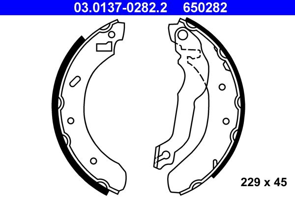ATE 03.0137-0282.2 - Bremsbackensatz