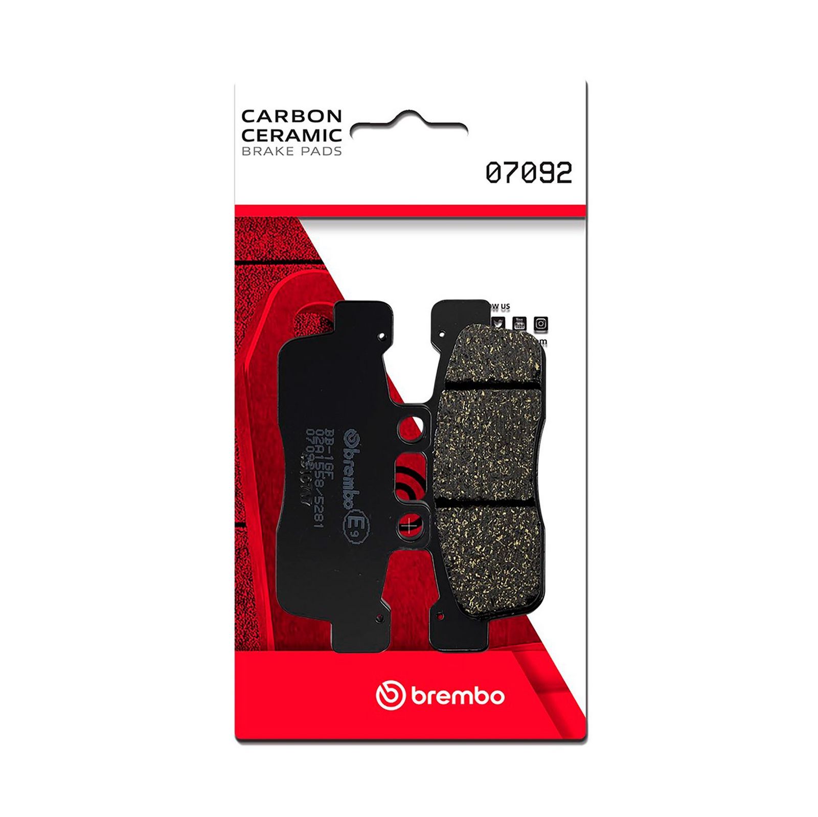 BREMBO 07092 - Bremsbelagsatz, Scheibenbremse