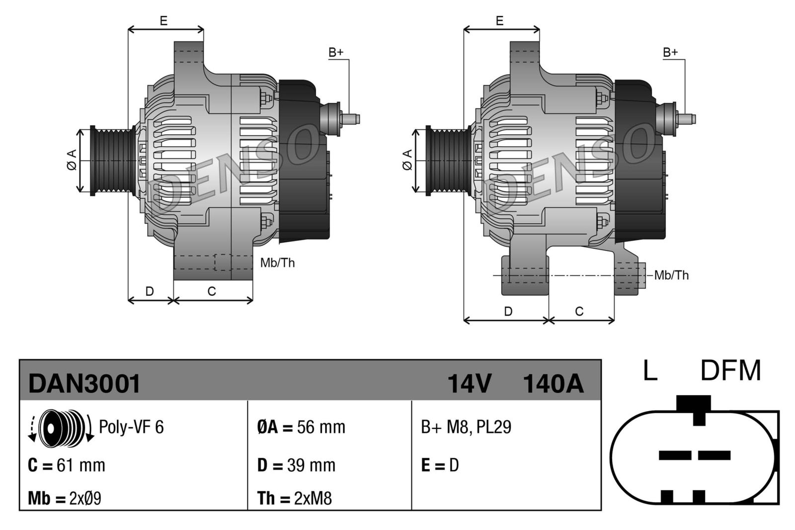 DENSO DAN3001 - Generator