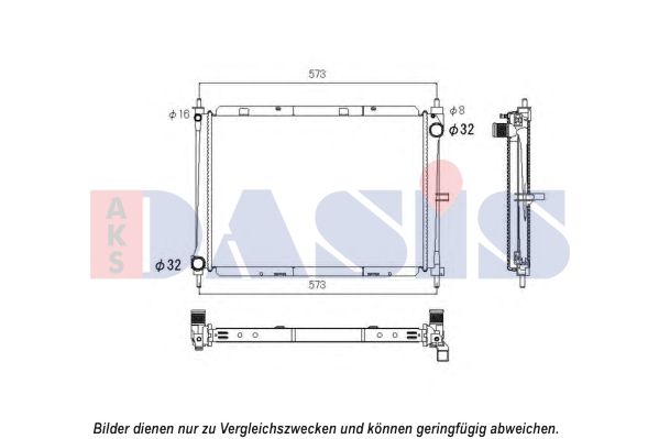 AKS DASIS 070168N - Kühler, Motorkühlung