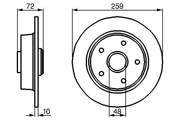 BOSCH 0 986 478 700 - Bremsscheibe