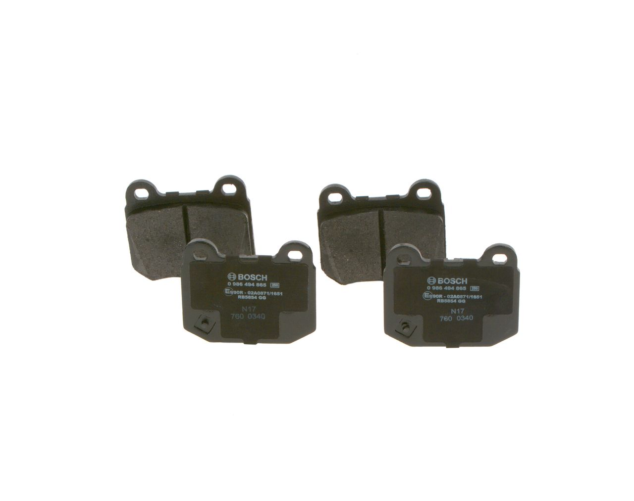 BOSCH 0 986 494 865 - Bremsbelagsatz, Scheibenbremse