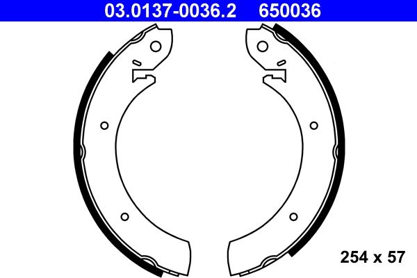 ATE 03.0137-0036.2 - Bremsbackensatz