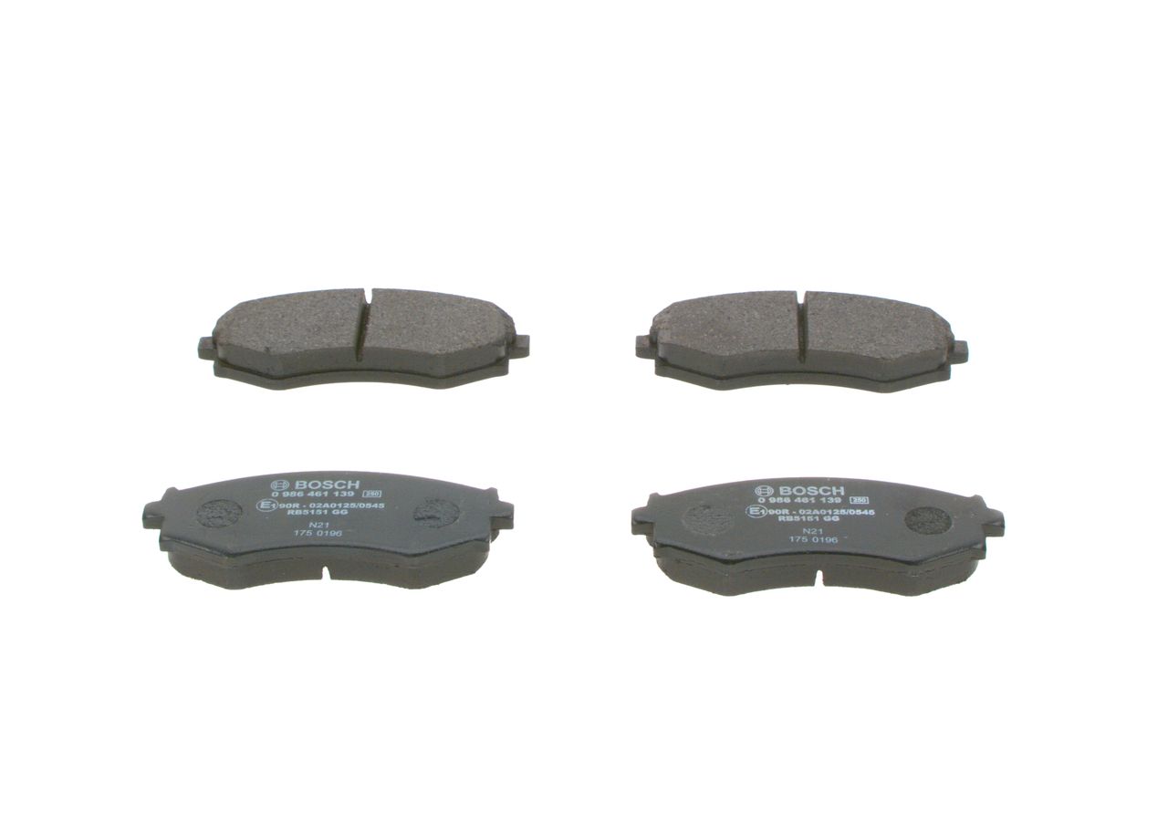 BOSCH 0 986 461 139 - Bremsbelagsatz, Scheibenbremse
