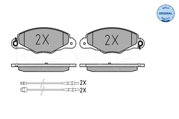MEYLE 025 231 3518/W - Bremsbelagsatz, Scheibenbremse